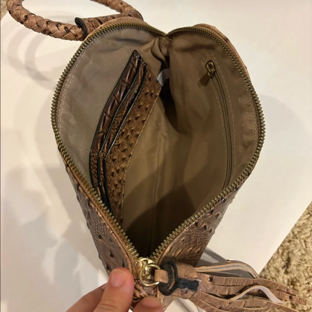 Faux Ostrich wristlet